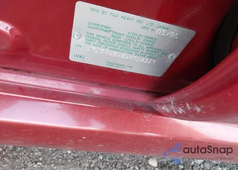 2006 Subaru Forester 2.5X from USA, damaged, VIN JF1SG65626H712319